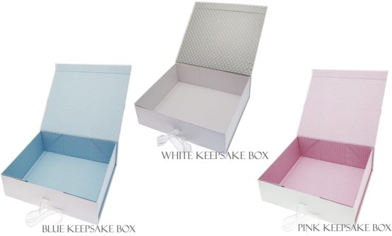 New Baby, Large Keepsake Box, Pink Pram & Bunting - Image 2