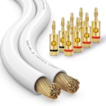 conecto OFC Professional Audio Speaker Cable, Cross Section 2 x 1.50mm² (99.9% OFC Full Copper 48 x 0.20 mm Wire)