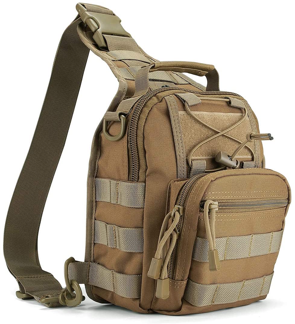Procase Tactical Sling Bag Pack, Military Army Shoulder Bag Satchel ...
