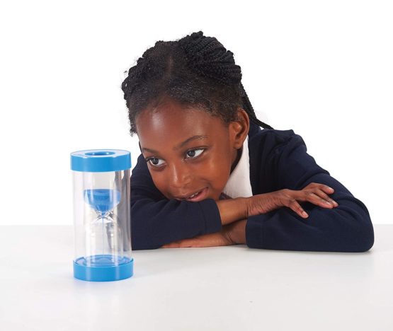 TickiT 92234 ClearView Magnifying Sensory Sand Timer, 5 Min, 72 mm Dia, Blue - Image 4