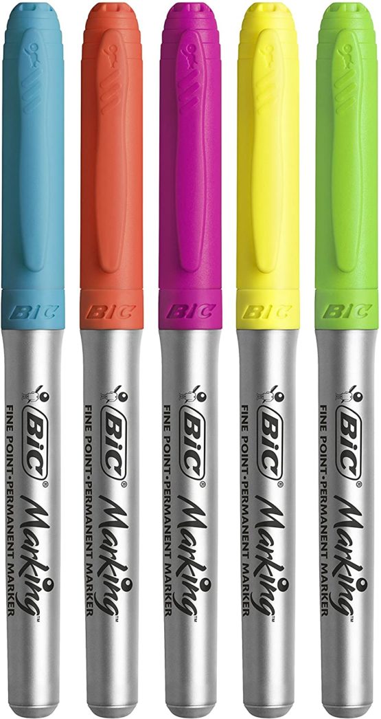 BIC Marking Permanent Markers Fine Tip Assorted Intense & Pastel Colours 6+2 Pack - Image 2