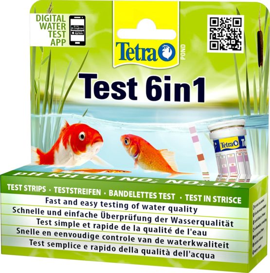 Tetra Pond Test 6-in-1 Strip, to Test 6 Essential Water Quality Parameters in Less Than 60 Seconds (25 Strips)