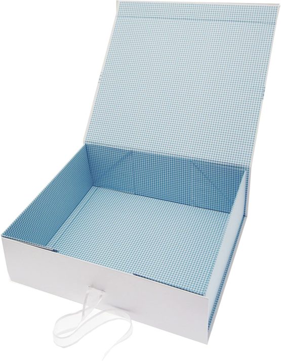 WHITE COTTON CARDS NBB2X New Baby, Large Keepsake Box, Blue Bunny, Board, 27.2 x 32 x 11 cm - Image 2