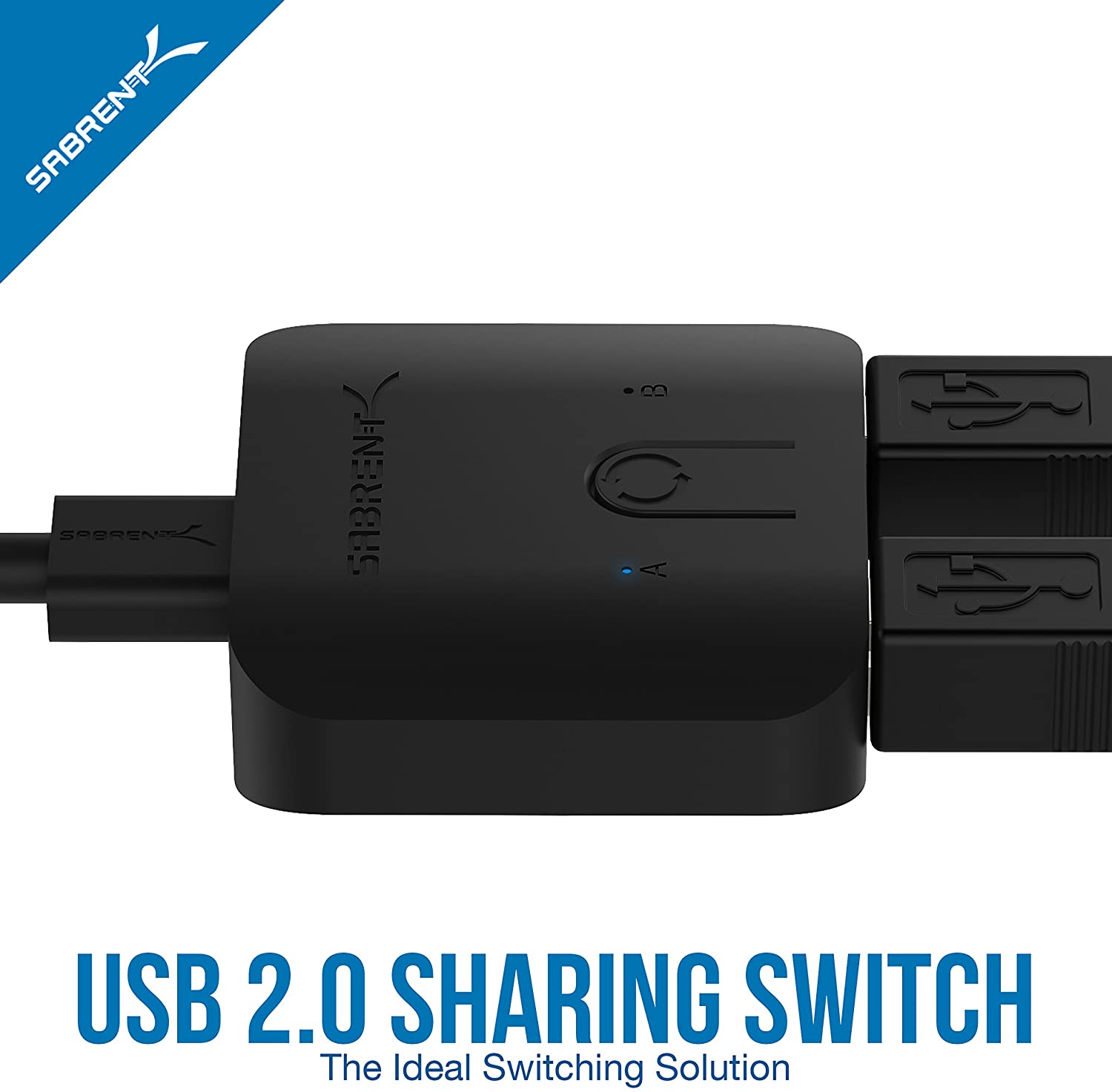 SABRENT USB sharing switch Selector, 2 in 1 out, computer peripheral Switcher, USB sharing splitter, Bi-Directional - Image 3