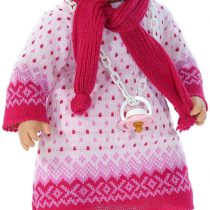 Nines Artesanals d'Onil Tita Tricot Dolls (R/1010), Baby doll (18") with a soft body, wearing a pretty knitted dress with matching bonnet, tights and scarf. Perfect for playing dress and undress