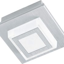 Eglo MASIANO Wall / Ceiling Light, Aluminium, Integrated, Brushed Aluminium Wall / Ceiling Light 1 Bulb Brushed Aluminium