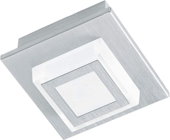 Eglo MASIANO Wall / Ceiling Light, Aluminium, Integrated, Brushed Aluminium Wall / Ceiling Light 1 Bulb Brushed Aluminium
