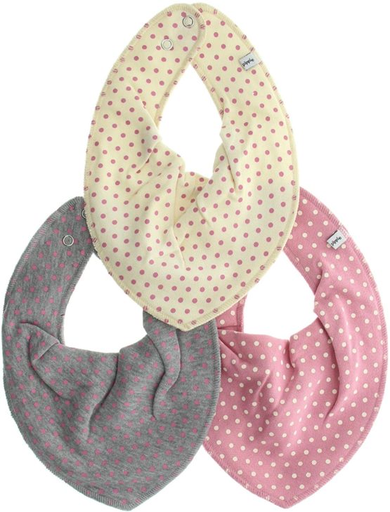 Pippi Baby-Girls AO-Printed Polka Dot Bib (Pack of 3)