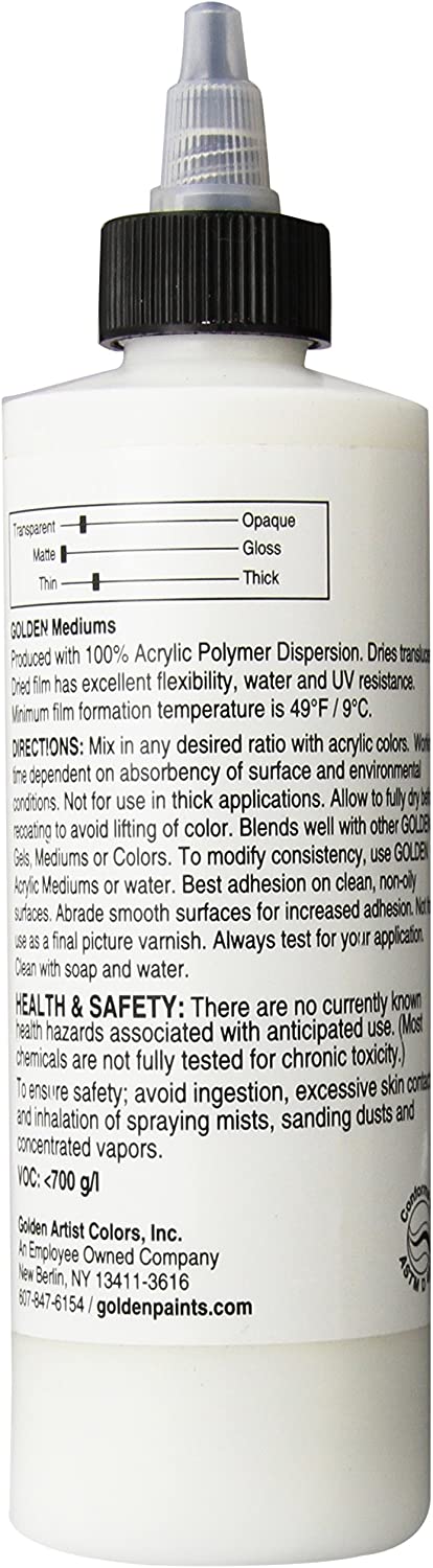 Golden Acrylic Satin Glazing Liquid, 237 ml (Pack of 1) - Image 2