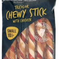 Pets Unlimited Tricolor Chewy Sticks with Chicken Small, 10pc, clear