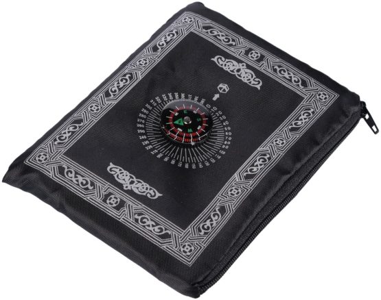 Hitopin Portable Travel Prayer Mat with Compass Pocket Sized Carry Bag and Attached Compass Praying Rug Portable Nylon Waterproof Easy Praying Mat 60 * 100cm