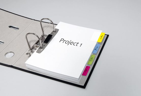 SIGEL HN204 Tab Marker Modern, extra strong, 4 x 5 sheets, lemon/pink/blue/yellow - Image 2