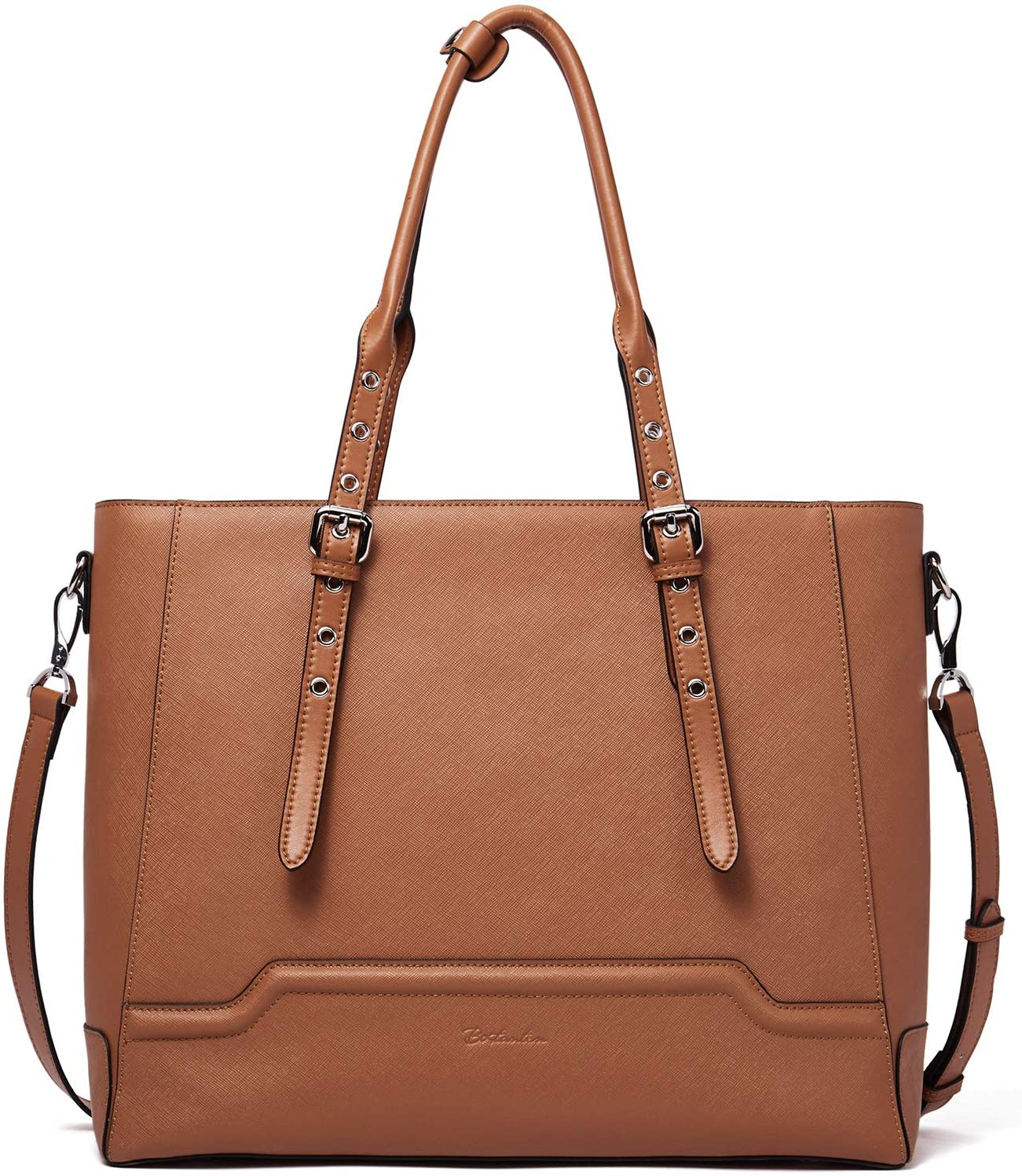 BOSTANTEN Women 15.6 inch Leather Laptop Bag Ladies Shoulder Handbag ...