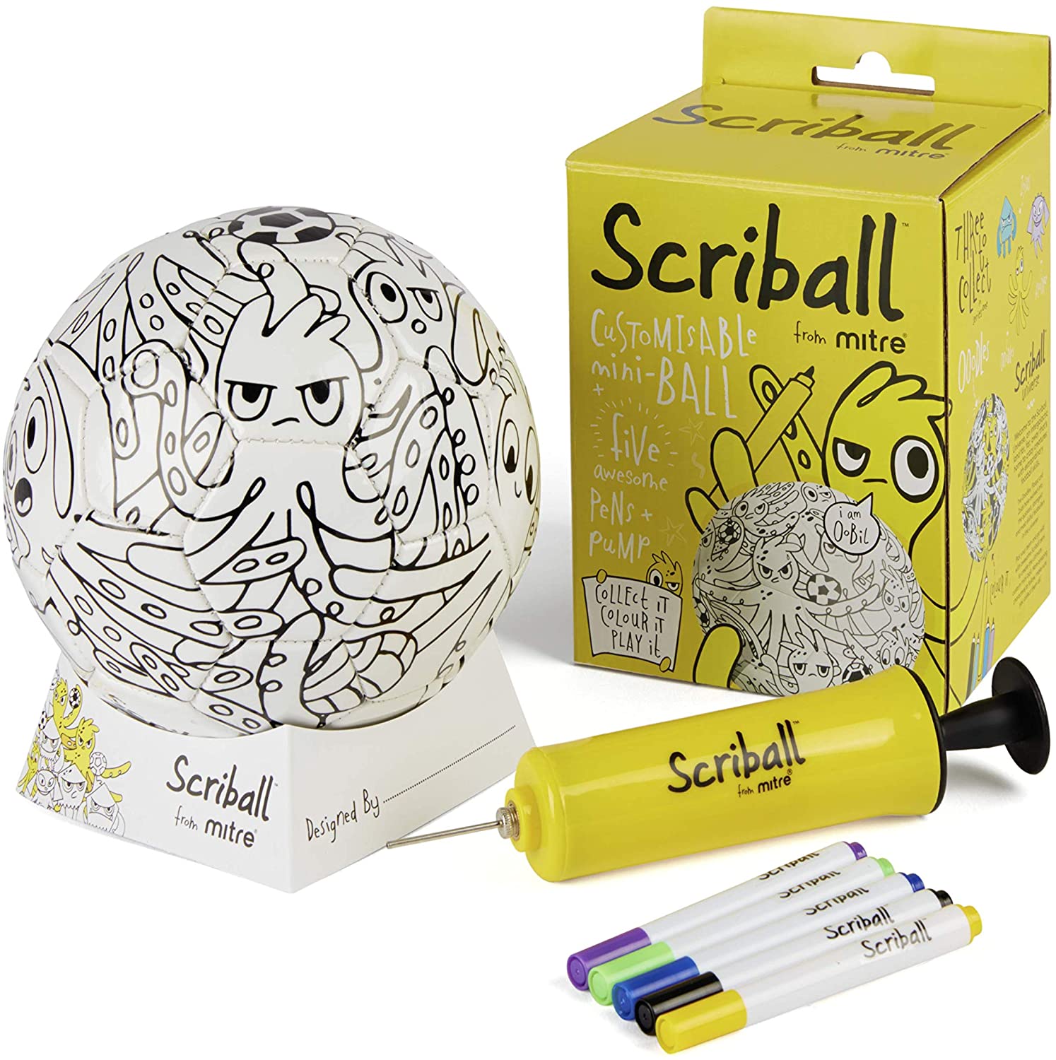 Mitre Scriball Ooodles, Yellow/Multi