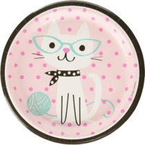 Creative Convertting Cute Cats Round Paper Dinner Plates - 8 Pcs Multi-Coloured 328596