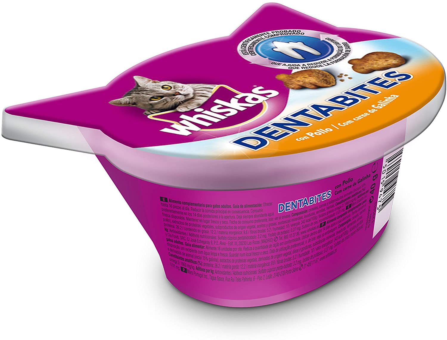 Whiskas Dentabites Cat Snack, Chicken, Pack of 8 (8 x 40 g), 40 g (Pack of 8) - Image 3