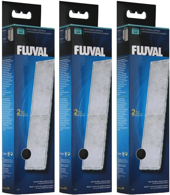 3 x Fluval U4 poly carbon cartridge 2 pack