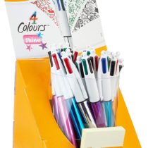 BIC 4 Colours Shine Ballpoint Pens with EAN-13 Barcodes Pack of 20 Black / Blue / Red / Green