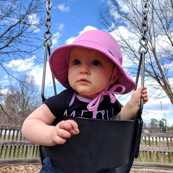 i play UV Breathable Swim and Sun Bucket Hat, 2 to 4 Years, Light Pink - Image 3