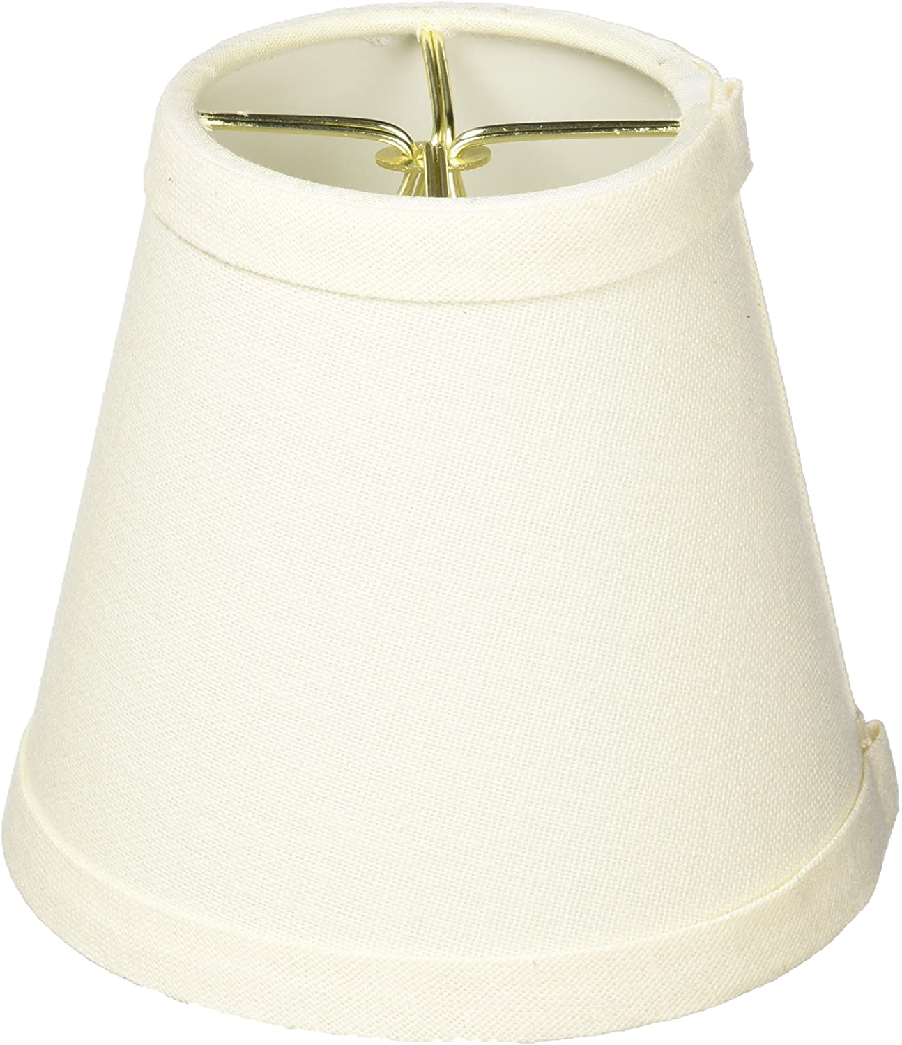 Royal Designs CS-987-5LNEG-6 (6 Pack) Hardback Empire Chandelier Lampshade, 3" x 5" x 4.5", Linen Eggshell