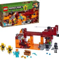 LEGO 21154 Minecraft The Blaze Bridge Building Set with Alex Minifigure, Wither Skeleton Figure, Lava and Blaze Mob Elements, The Nether Micro World Toys for Kids