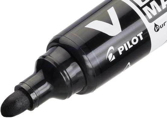 Pilot Begreen Recycled V Board Master Whiteboard Marker Bullet 6.0 mm Tip - Black/Red/Blue/Green/Orange, Wallet of 5 - Image 2