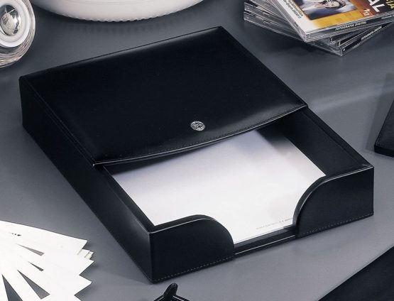 EL CASCO M718 Leather Letter Tray - Black - Image 2