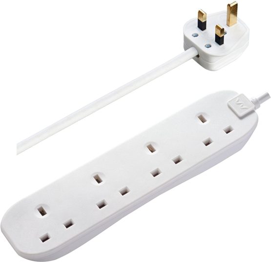 Masterplug BFG5-MP Four Socket Extension Lead, 5 Metre, 13 Amp, White - Image 4