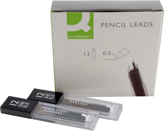 Q-Connect Replacement Pencil Leads, 0.5 mm KF01547 - Pack of 144