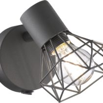 Fischer & Honsel 32470 Wall Spotlight 1x E14 Max. 40 W Grey Matt / Chrome with Switch 13.5 x 8 x 16 cm 1 Bulb