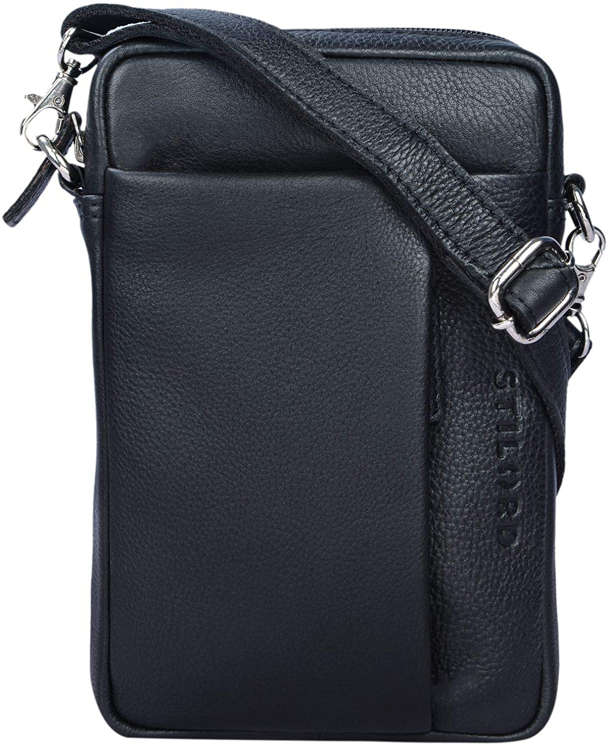 STILORD "Fiete" 2-in-1 Shoulder Bag/Wrist Bag Leather Men Vintage Hand Bag with Strap Small Cross Body Bag for Travel Journey Festival in Genuine Leather Colour:Black - Image 3