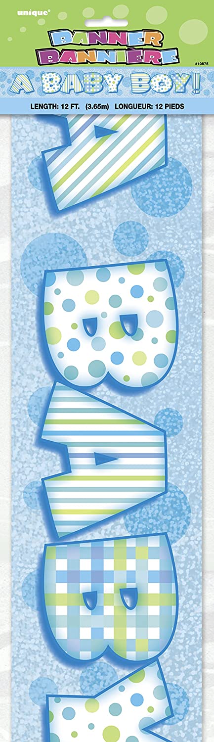 Baby Boy Blue Prism Banner (3.6 Meters) 1 Piece - Elegant and Distinctive Decorative Banner for Celebration & Decor - Image 2