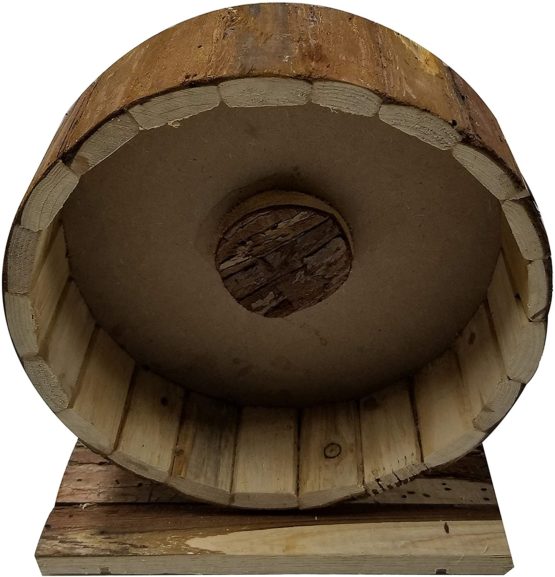 Dehner Shift Rodent Accessories Wooden Wheel Approx. 25 x 22 x 12 cm Natural Wood