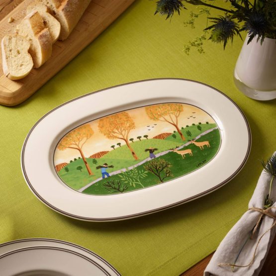 Villeroy & Boch Design Naif Serving Plate, 34 cm, Premium Porcelain, White/Colourful - Image 2