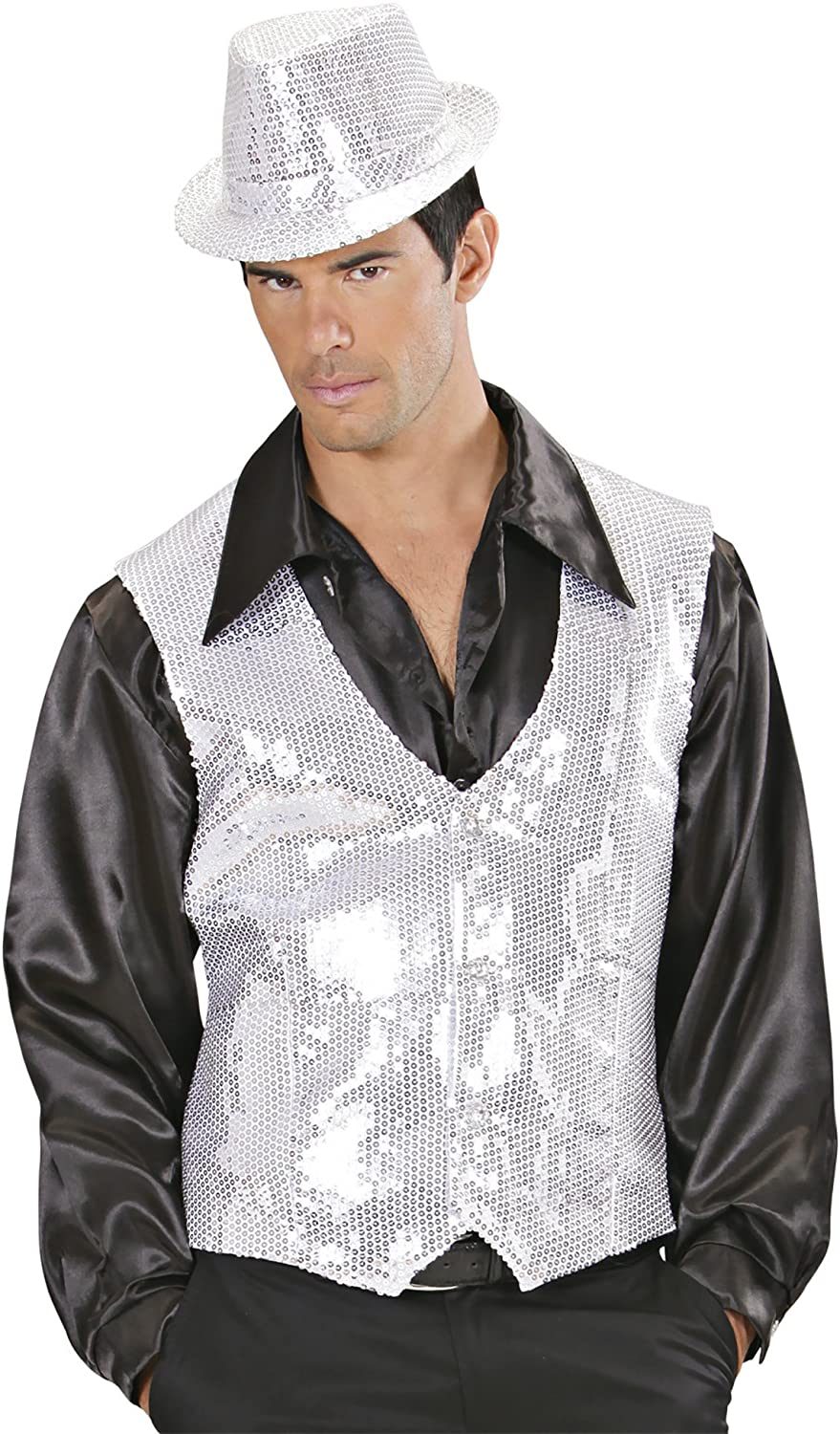 Widmann 9322G ? Sequins Vest for Men, Silber, XL - Image 4