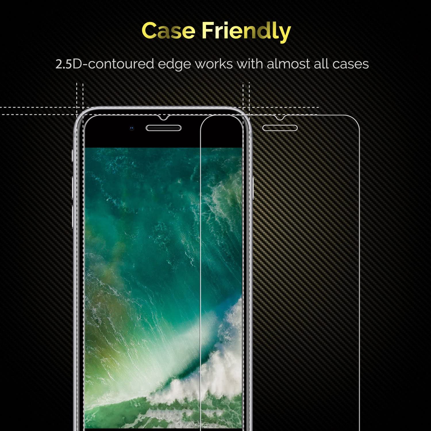 UNBREAKcable iPhone 6s Plus Screen Protector 3-Pack with Camera Protection, HD - Image 4