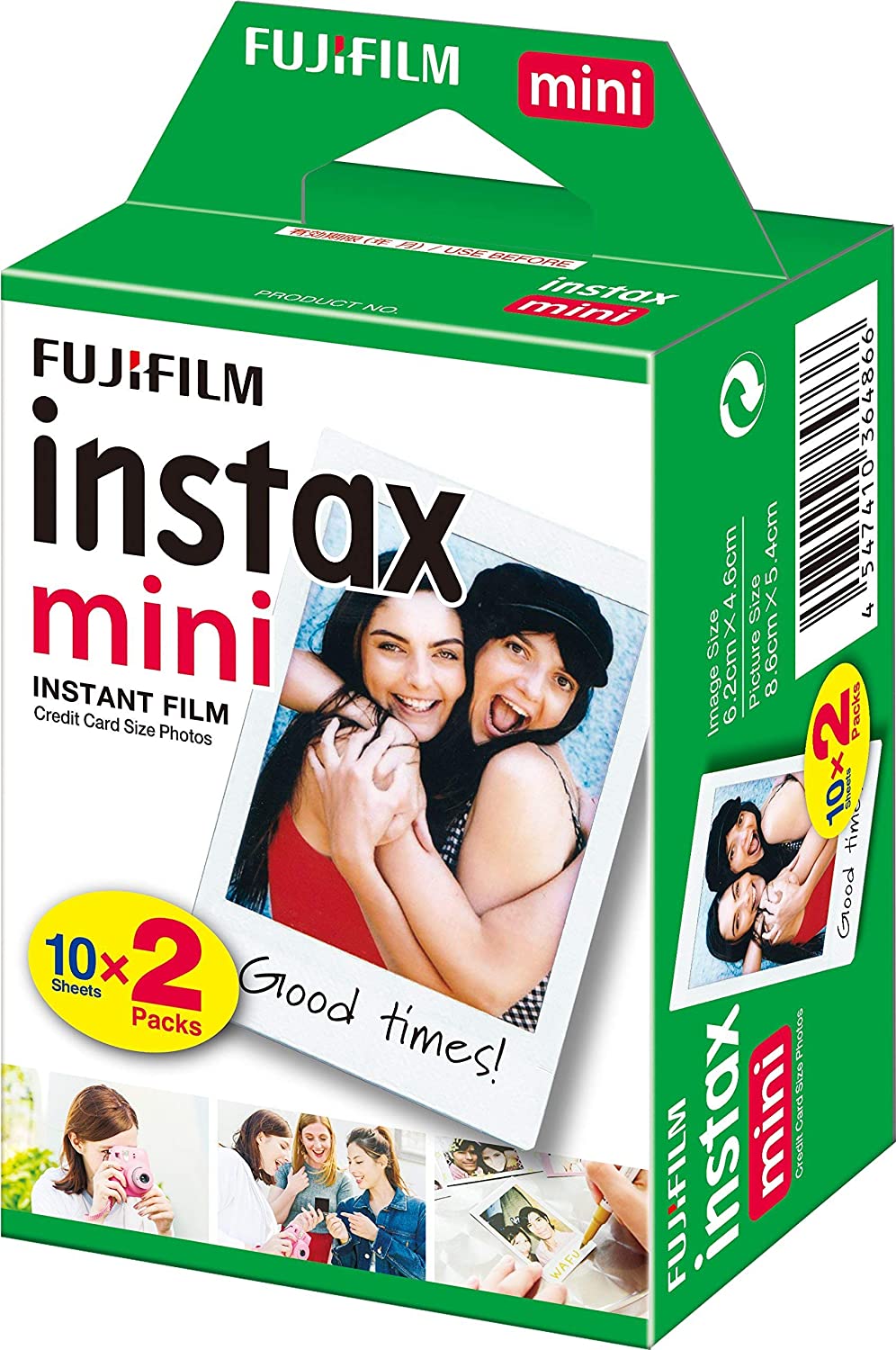 INSTAX mini instant film White Border, 20 shot Pack, suitable for all mini cameras and printers