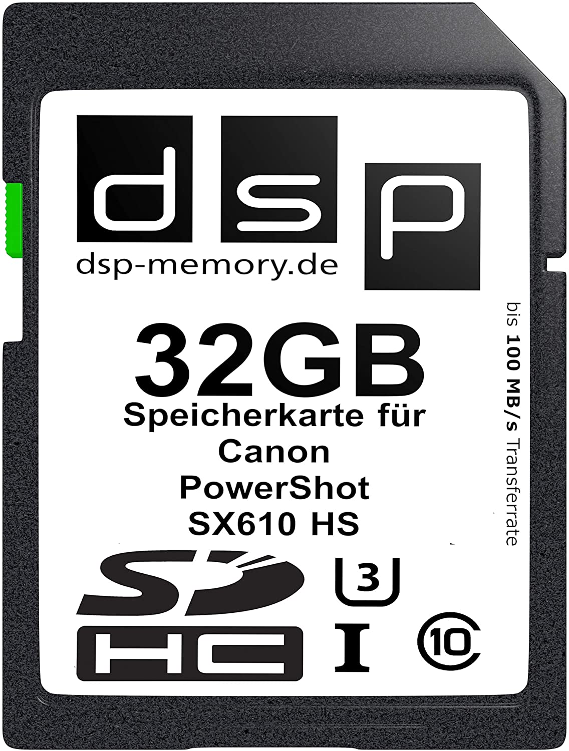 32GB Ultra Highspeed Speicherkarte für Canon PowerShot SX610 HS Digitalkamera, schwarz/blau - Image 2
