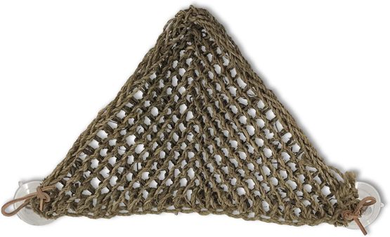 Penn Plax Lizard Lounger, 100% Natural Seagrass Fibers For Anoles, Bearded Dragons, Geckos, Iguanas, and Hermit Crabs Triangular 10 x 12 Inches