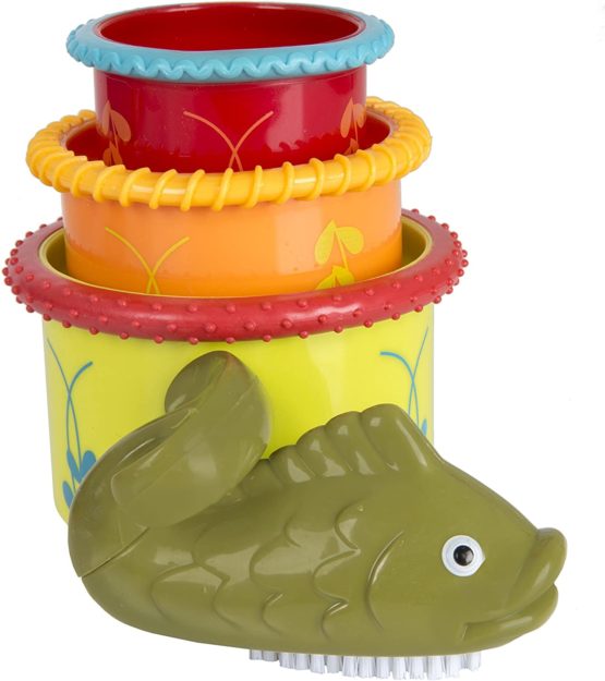B toys – Fish N Splish Tub Toys Set – BPA Free 13-Pieces Bath Toys for Toddlers and Babies 12m+ (13-Pcs) - Image 4
