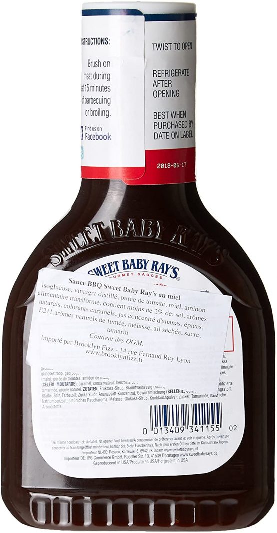 Sweet Baby Ray's Honey Barbecue Sauce, 510g - Image 2