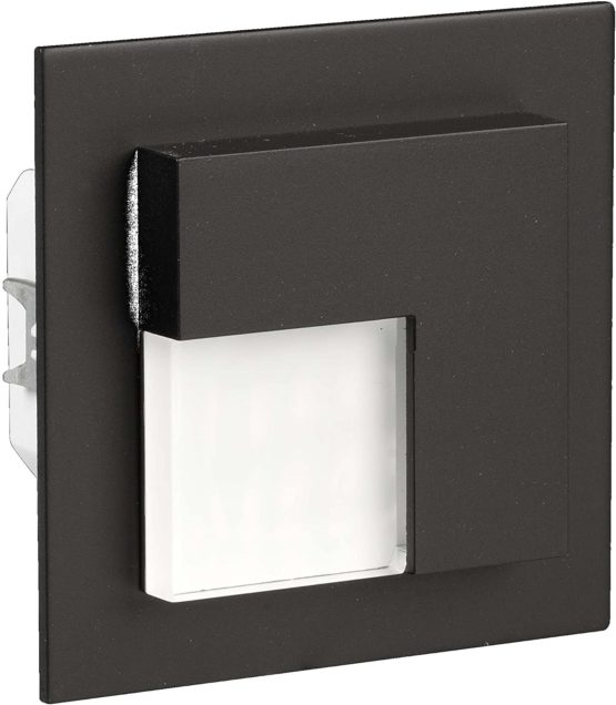 LEDIX LED Wall Light, Aluminium, Black, 7,3 x 7,3 x 4,4 cm