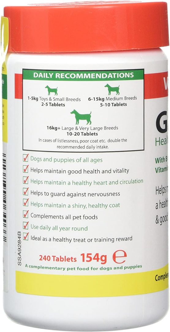Vetzyme | Garlic Tablets for Dogs, Helps Maintain a Healthy Heart | Savoury Treat with B Complex Vitamins (240 Tablets) - Image 2