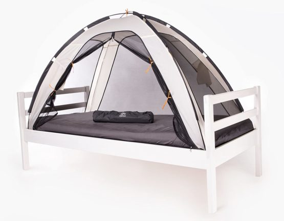 DERYAN Bedtent - 200x90cm - Cream - < 1mm Mosquito Net - Protects Your Sleeping Child Against Mosquitoes and Insects - Including Carrying Bag - Image 2