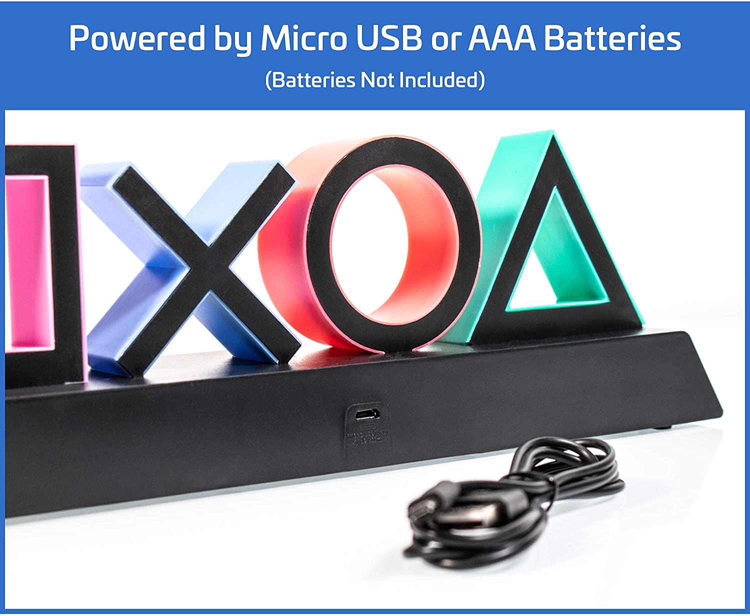 PlayStation Icons Light with 3 Light Modes - Sound Reactive, Dynamic Phasing, and Standard Mode - Gaming Room Decor and Gamer Lighting - Image 4