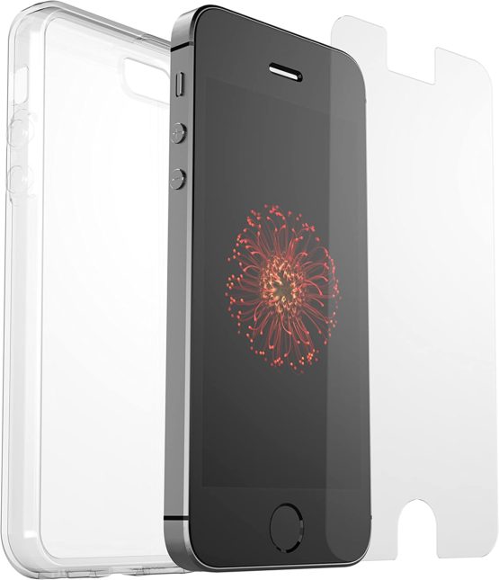 OtterBox Clearly Protected Bundle, Transparent Skin with Performance Glass for Apple iPhone 5/5s/SE