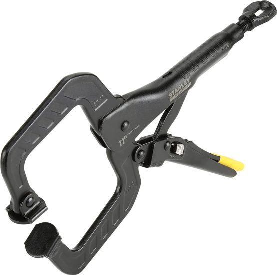 STANLEY FMHT0-74892 280 mm C-Clamp Fatmax Locking Mole Grip Swivel Pads - Black - Image 2