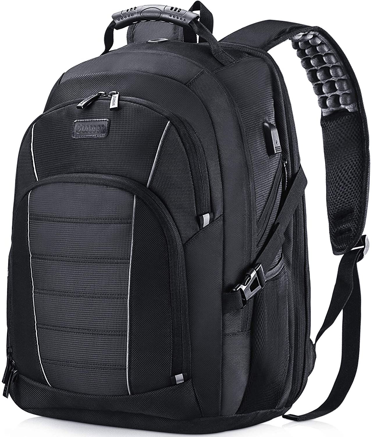 Laptop Backpack, Extra Large 17 Inch Business Travel Rucksack with USB Charging Port Earphone Hole