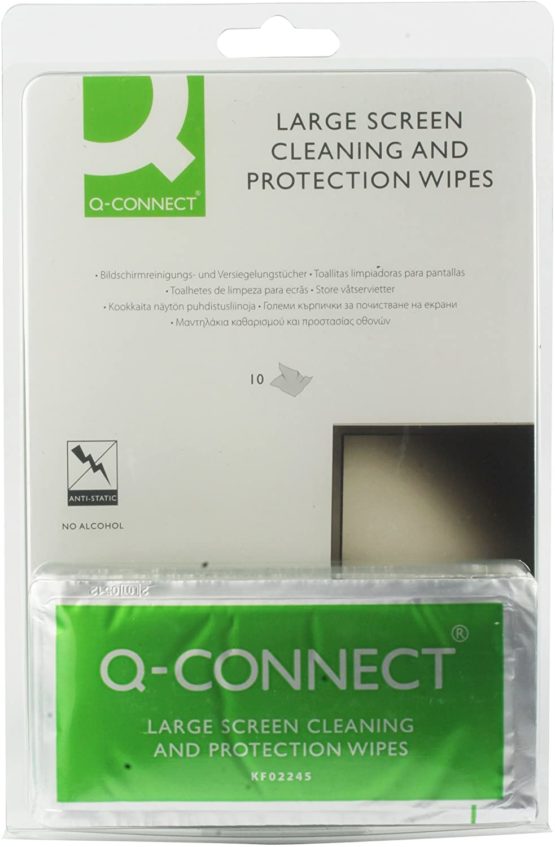 Q-Connect Large Screen/Protection Wipes (Pack of 10)