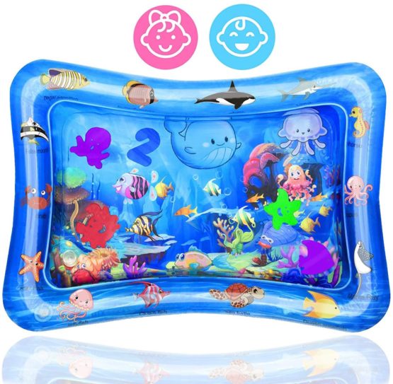 Wendergo Tummy Time Water Mat Inflatable Play Mat Perfect Sensory Toys for Baby Early Development Activity Centers Infants & Toddlers 3 6 9 Months Newborn Girls Boys